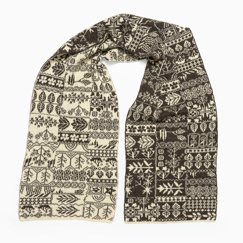 Patterned scarf on a white background
