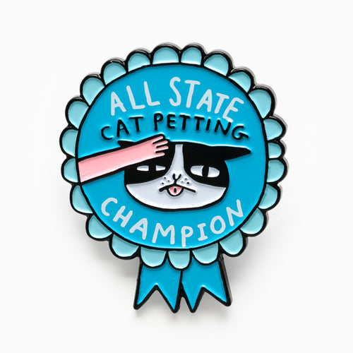 cat pin badge