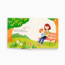 Load image into Gallery viewer, ally bally bee book internal double page showing colourful illustration 
