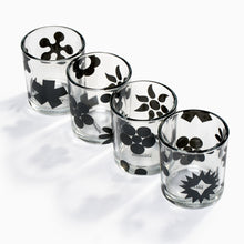 Load image into Gallery viewer, Areaware Dusen Dusen Pattern Glasses Set of 4 (black)
