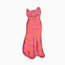 Load image into Gallery viewer, cat bookmark pink leather
