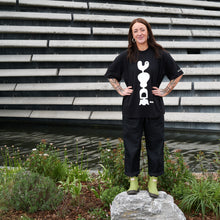 Load image into Gallery viewer, Dreamstalk Birdie T shirt in Black by Irregular Sleep Pattern

