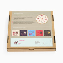 Load image into Gallery viewer, Tatreez embroidery kit packaging with product details and branding on a white background
