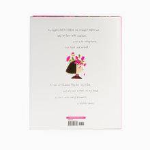 Load image into Gallery viewer, Back cover of Bloom Elsa Schiaparelli children’s book with description and artwork
