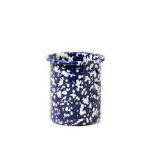 Load image into Gallery viewer, Blue and White Splatter Enamel Pot by Yod &amp; Co
