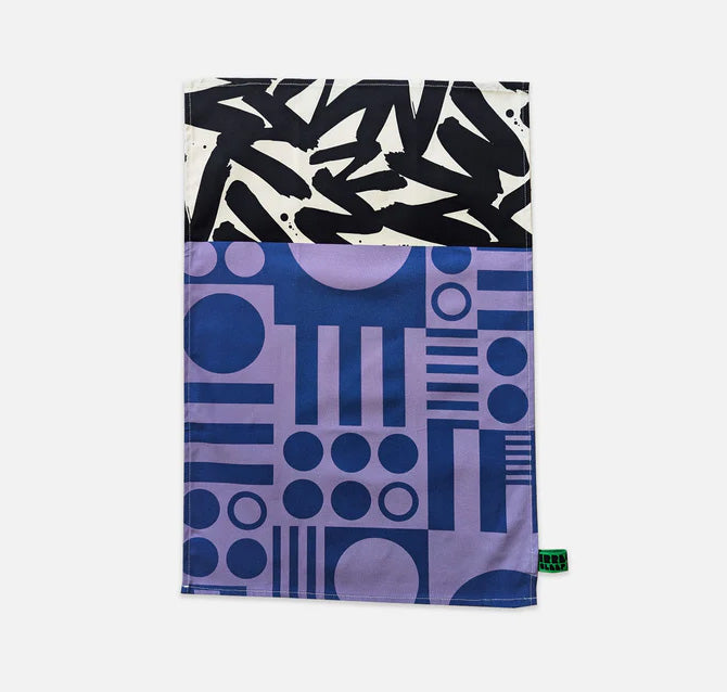 Irregular Sleep Pattern Tea Towel in Blueberry