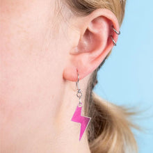 Load image into Gallery viewer, Iridescent Lightening Bolt Charm Earrings by Tatty Devine
