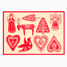 Load image into Gallery viewer, Folk Art Christmas Decorations by Cambridge Imprint
