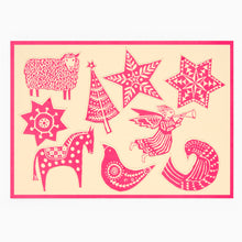Load image into Gallery viewer, Folk Art Christmas Decorations by Cambridge Imprint
