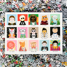 Load image into Gallery viewer, close up detail of cat characters in jigsaw 
