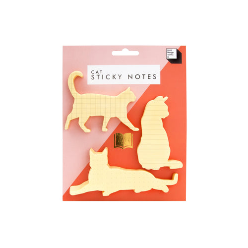 cat stationery sticky notes