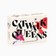 Load image into Gallery viewer, Catwalk Queens fashion card game box set with illustrated fashion icons
