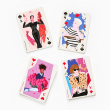 Load image into Gallery viewer, Illustrated fashion icon playing cards from Catwalk Queens deck
