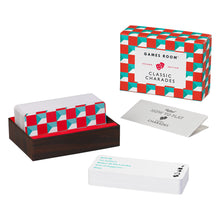 Load image into Gallery viewer, Game set with a red and white checkered box labeled &#39;Games Room Classic Charades&#39; on a white background.
