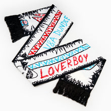 Load image into Gallery viewer, charles jeffrey loverboy scarf in white black blue and red
