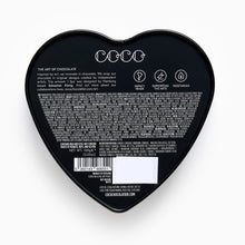 Load image into Gallery viewer, Red Orange Truffles Heart Tin by COCO Chocolatier
