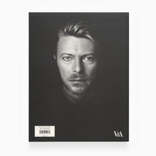 Load image into Gallery viewer, Black-and-white David Bowie portrait reproduced in the exhibition book
