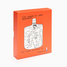 Load image into Gallery viewer, The World is A Very Dangerous Place Hip Flask by David Shrigley
