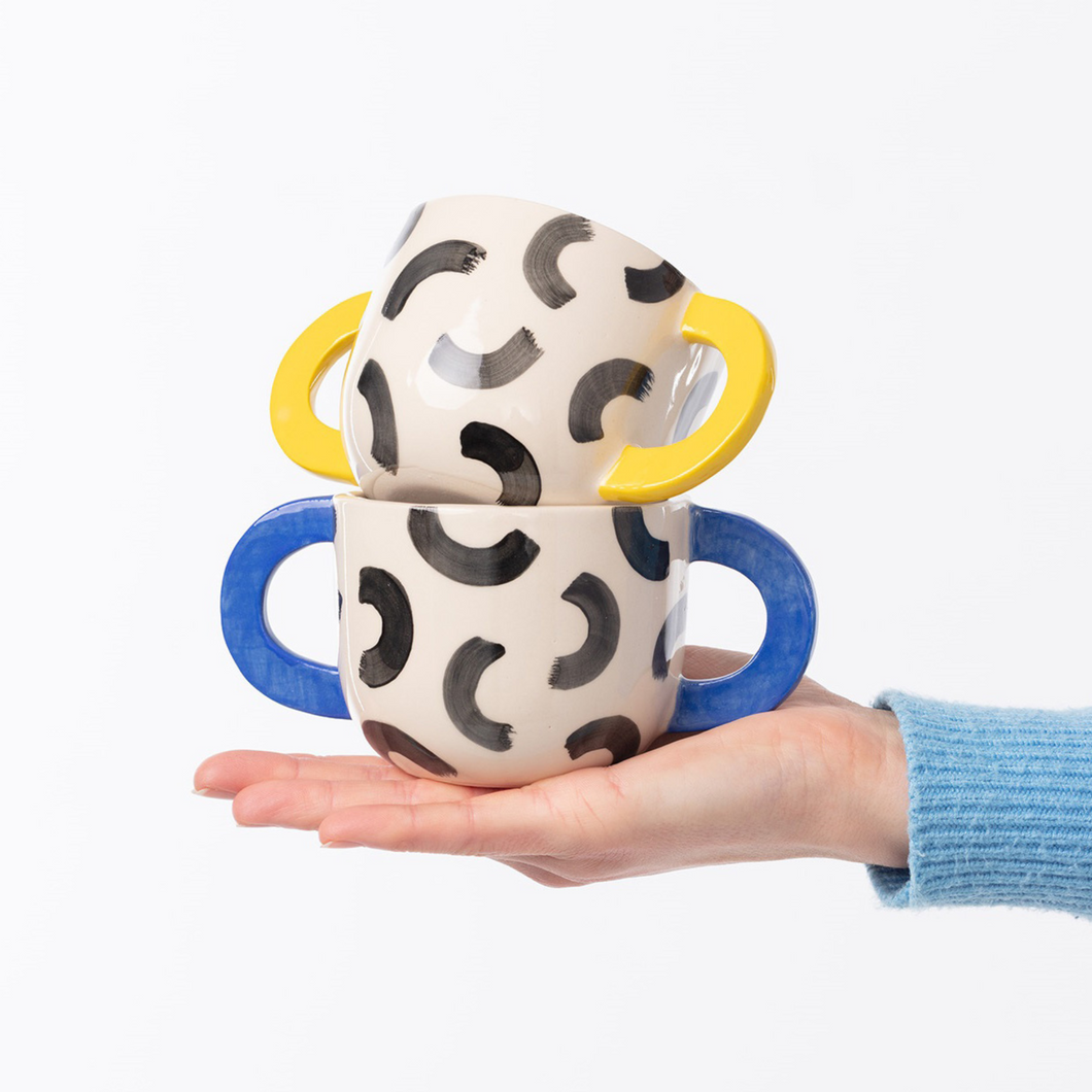 Double handed mug contemporary