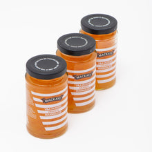 Load image into Gallery viewer, Three jars of V&amp;A edition Dundee Orange marmalade 
