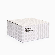 Load image into Gallery viewer, Areaware Dusen Dusen Pattern Glasses Set of 4 (white)
