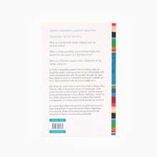 Load image into Gallery viewer, Back cover of book titled &#39;Fabric: The Hidden History of the Material World&#39; by Victoria Finlay
