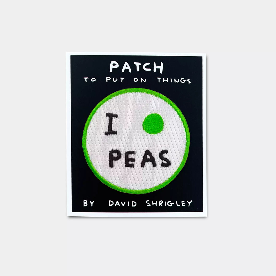 I Pea Peas Embroidered Patch by David Shrigley