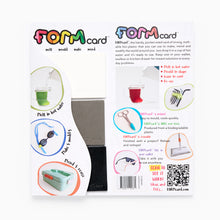 Load image into Gallery viewer, Packaging of FORM card with illustrations and text on a white background
