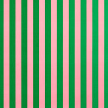 Load image into Gallery viewer, Gift Wrap paper pink and green stripes
