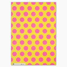 Load image into Gallery viewer, Gift Wrap Paper Yellow With Pink Spots
