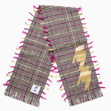 Load image into Gallery viewer, Gold Foil &amp; Lamé Handwoven Wool Scarf by Vevar – V&amp;A Dundee Exclusive
