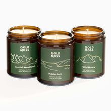 Load image into Gallery viewer, Gold Moss Hidden Loch Candle
