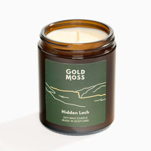 Load image into Gallery viewer, Gold Moss Hidden Loch Candle
