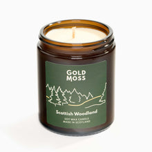 Load image into Gallery viewer, Gold Moss Scottish Woodland Candle
