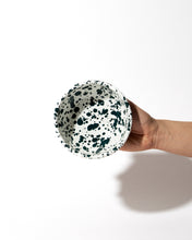 Load image into Gallery viewer, Green and White Splatter Enamel Snack Bowl by Yod &amp; Co
