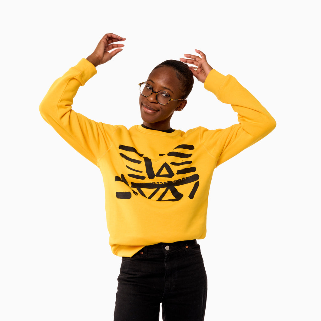 haxton yellow and black sweatshirt fraser haxton studios