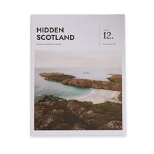 Load image into Gallery viewer, Hidden Scotland Magazine Issue 12 Spring Summer 2026 cover with Scottish coastal landscape
