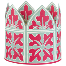 Load image into Gallery viewer, Pink and grey patterned paper coronet by Cambridge Imprint
