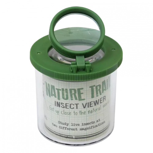 Insect viewer with green lid on a white background