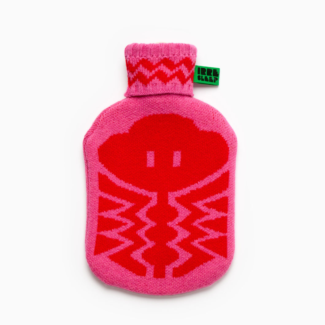 Irregular Sleep Pattern hot water bottle in hot pink