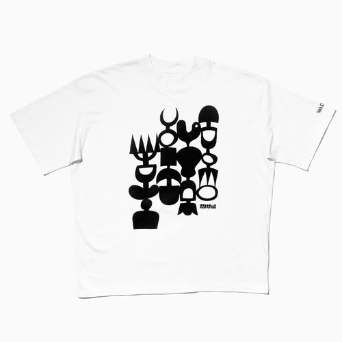 irregular sleep pattern white t-shirt cluster v&a dundee