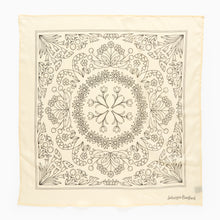 Load image into Gallery viewer, Johanna Basford floral scarf with detailed wildflower illustration print
