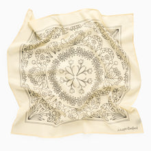 Load image into Gallery viewer, Johanna Basford wildflower silk and wool scarf with intricate floral illustration design
