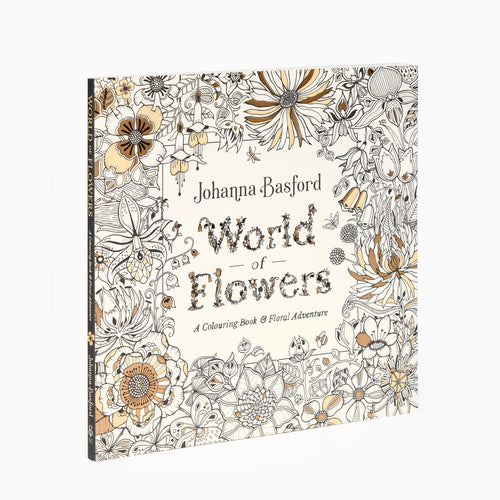 johanna basford world of flowers adult colouring book front cover