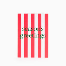 Load image into Gallery viewer, Candy Striped Seasons Greetings Cards
