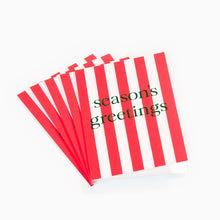 Load image into Gallery viewer, Candy Striped Seasons Greetings Cards
