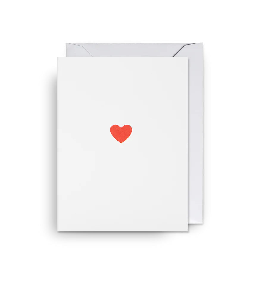 Little Red Heart Graphic Greetings Card