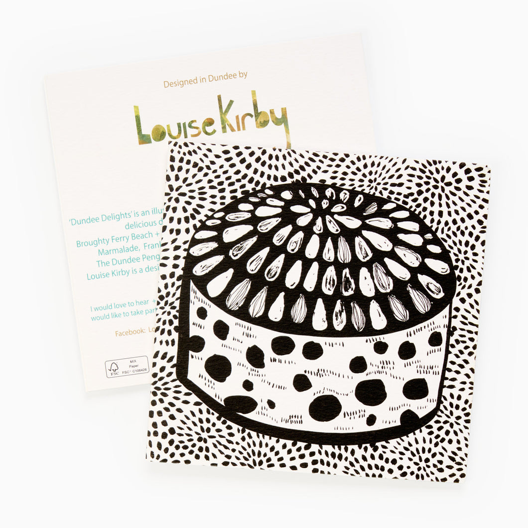 Dundee Cake greeting card by Louise Kirby