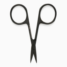 Load image into Gallery viewer, Merchant &amp; Mills wide bow embroidery scissors in black steel for thread snipping
