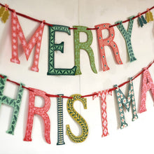 Load image into Gallery viewer, Cambridge Imprint Merry Christmas banner displayed as a festive paper garland
